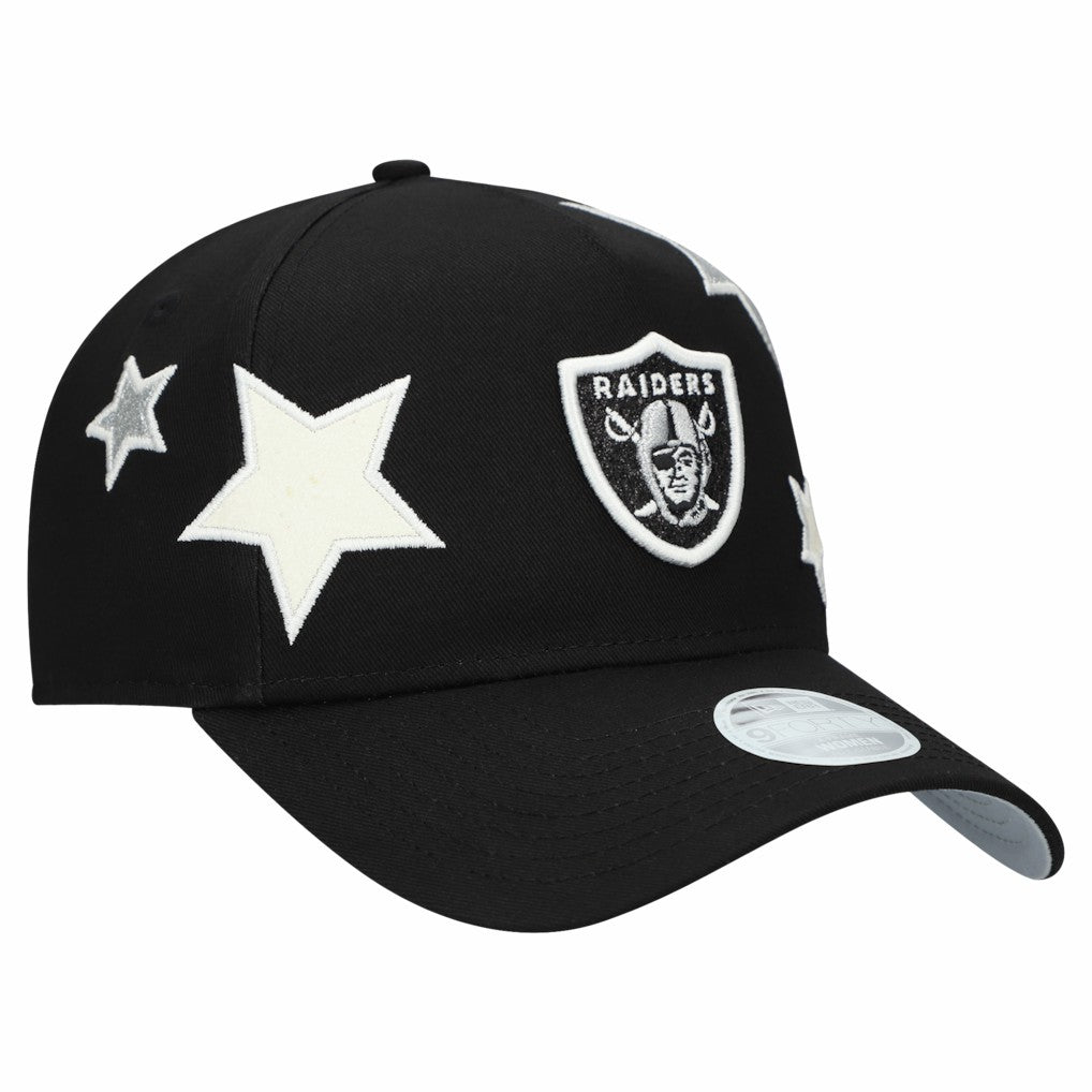 Las Vegas Raiders New Era Women's Stardom A-Frame 9FORTY Adjustable Hat - Black Hats