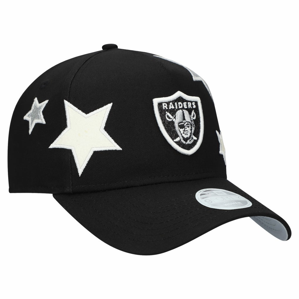 Las Vegas Raiders New Era Women's Stardom A-Frame 9FORTY Adjustable Hat - Black Hats