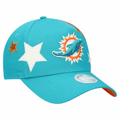 Miami Dolphins New Era Women's Stardom A-Frame 9FORTY Adjustable Hat - Aqua Hats