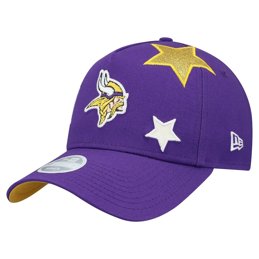 Minnesota Vikings New Era Women's Stardom A-Frame 9FORTY Adjustable Hat - Purple Hats