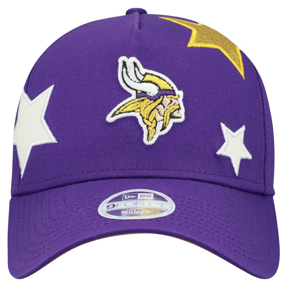 Minnesota Vikings New Era Women's Stardom A-Frame 9FORTY Adjustable Hat - Purple Hats