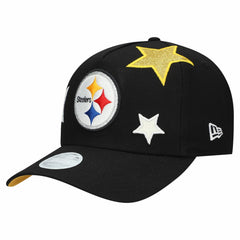 Pittsburgh Steelers New Era Women's Stardom A-Frame 9FORTY Adjustable Hat - Black Hats