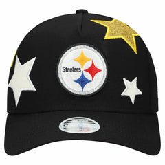 Pittsburgh Steelers New Era Women's Stardom A-Frame 9FORTY Adjustable Hat - Black Hats