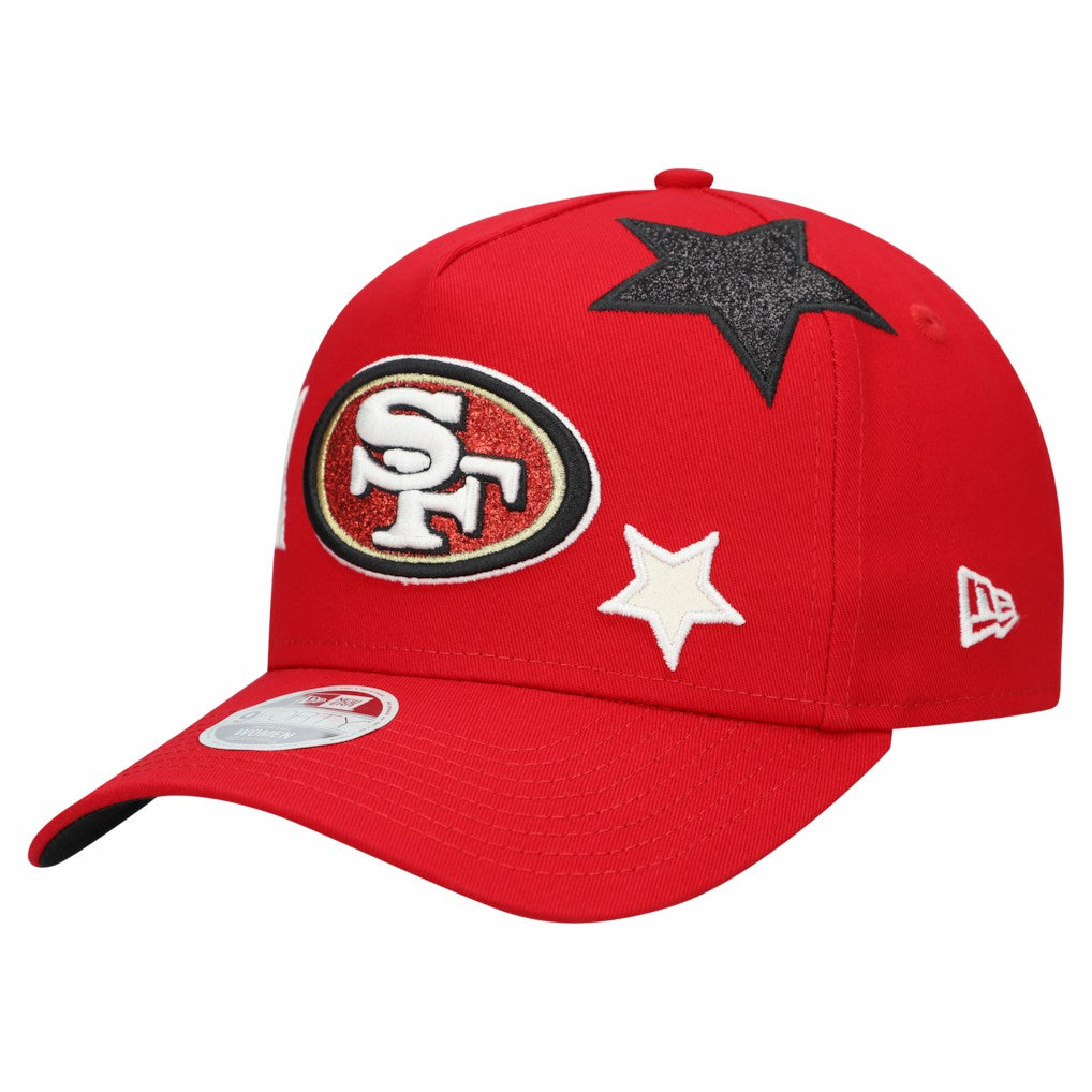 San Francisco 49ers New Era Women's Stardom A-Frame 9FORTY Adjustable Hat - Scarlet Hats