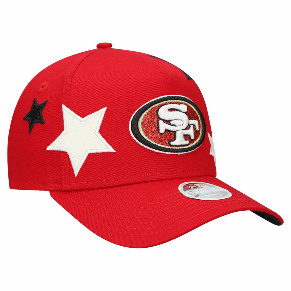 San Francisco 49ers New Era Women's Stardom A-Frame 9FORTY Adjustable Hat - Scarlet Hats