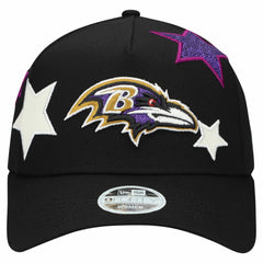 Baltimore Ravens New Era Women's Stardom A-Frame 9FORTY Adjustable Hat - Black Hats