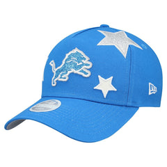 Detroit Lions New Era Women's Stardom A-Frame 9FORTY Adjustable Hat - Blue Hats