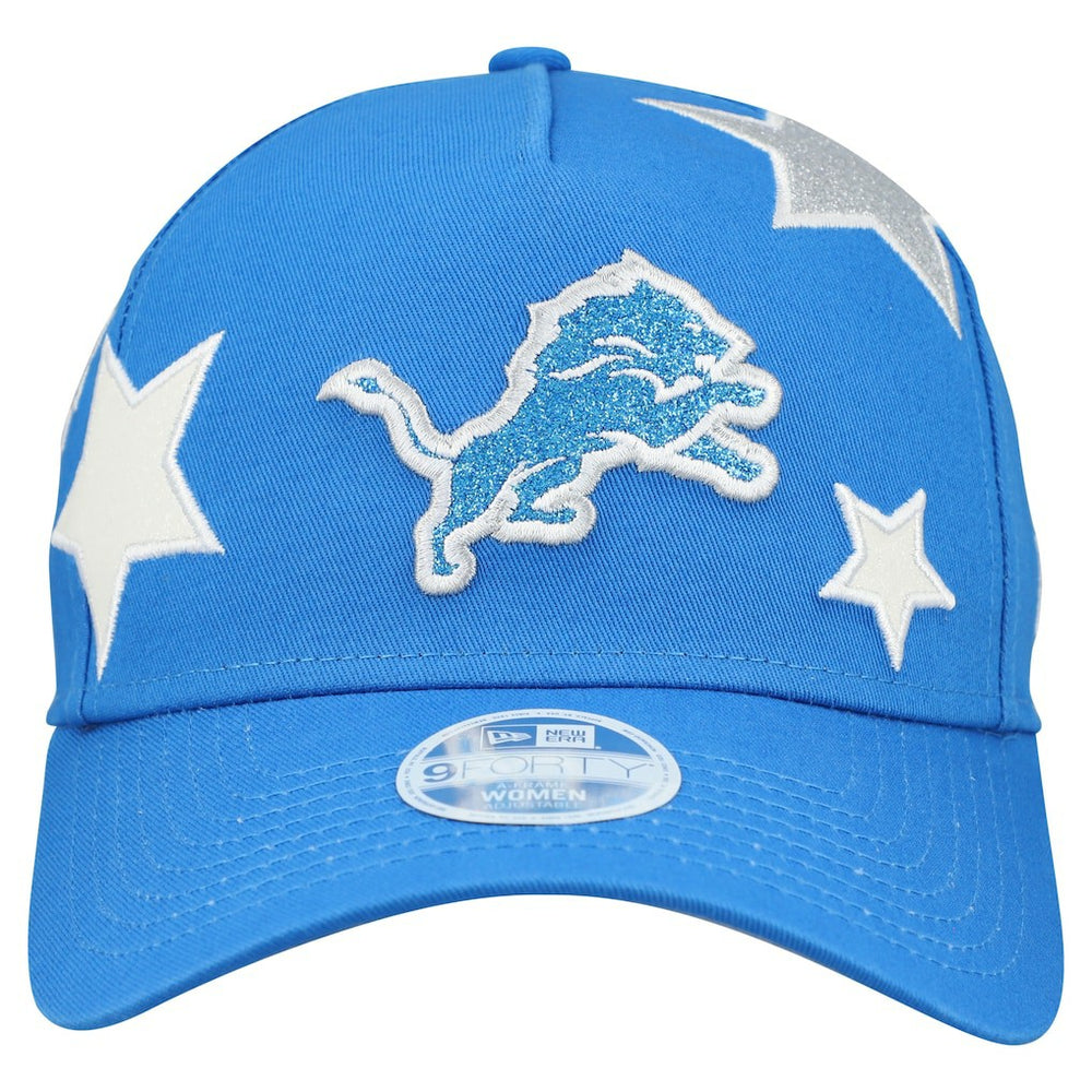 Detroit Lions New Era Women's Stardom A-Frame 9FORTY Adjustable Hat - Blue Hats