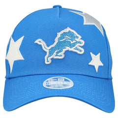 Detroit Lions New Era Women's Stardom A-Frame 9FORTY Adjustable Hat - Blue Hats
