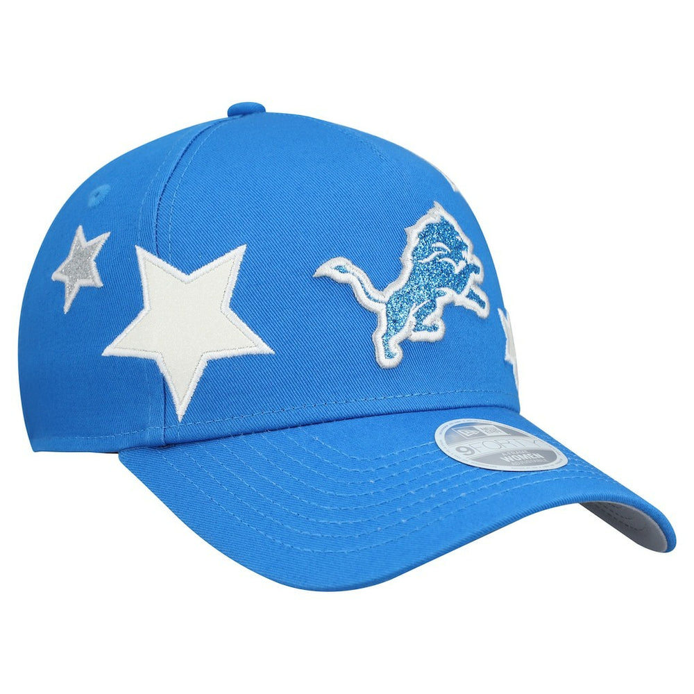 Detroit Lions New Era Women's Stardom A-Frame 9FORTY Adjustable Hat - Blue Hats