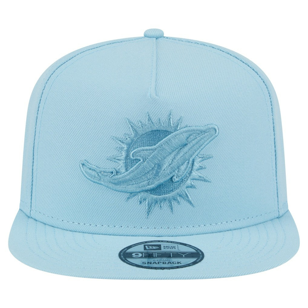 Miami Dolphins New Era Color Pack A-Frame 9FIFTY Snapback Hat - Light Blue Hats