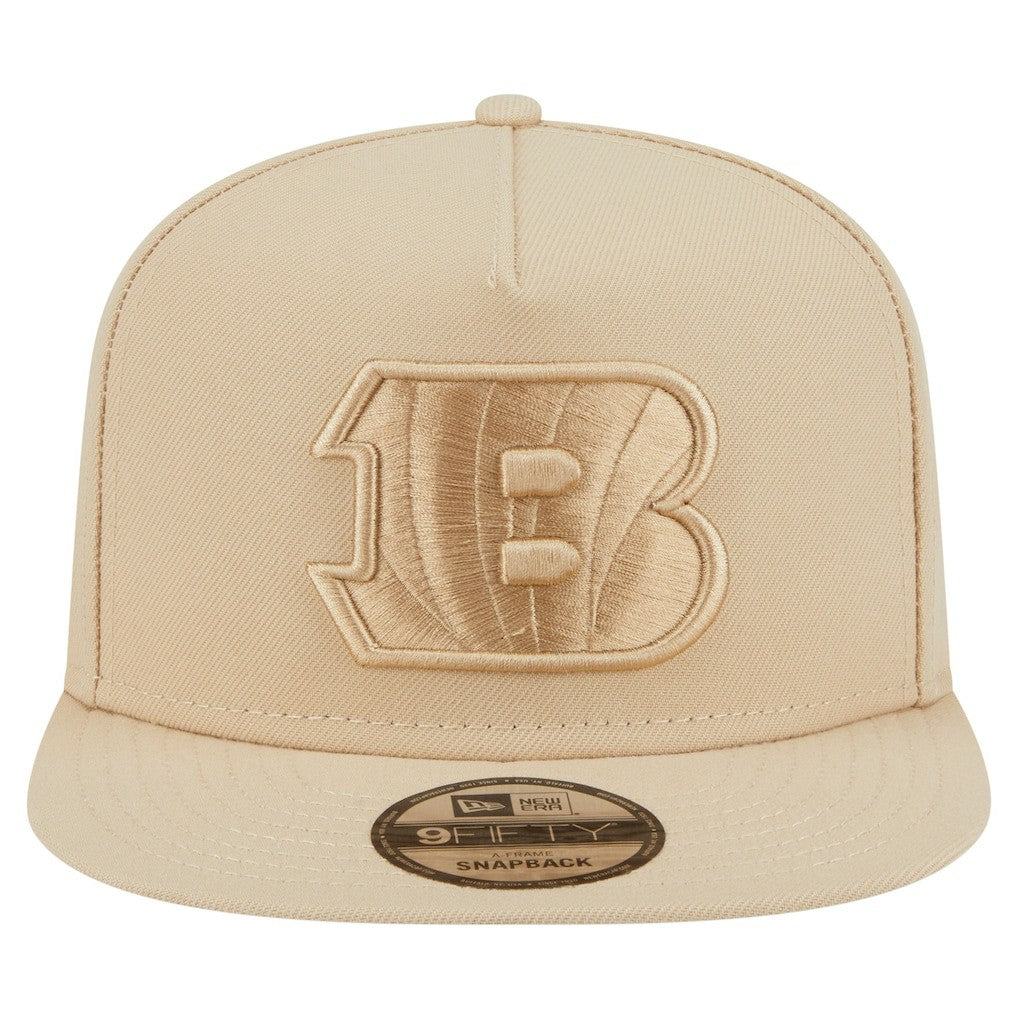 Cincinnati Bengals New Era Color Pack A-Frame 9FIFTY Snapback Hat - Light Beige Hats