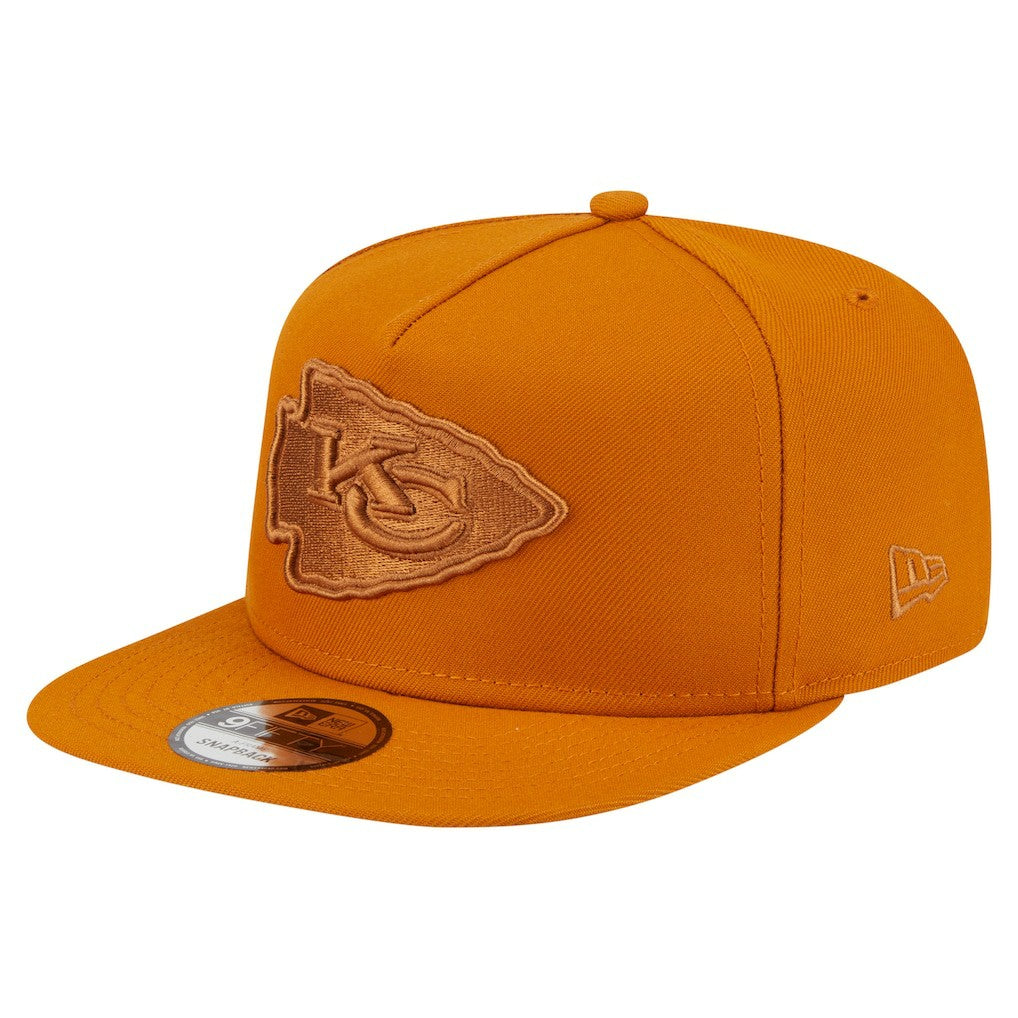 Kansas City Chiefs New Era Color Pack A-Frame 9FIFTY Snapback Hat - Brown Hats