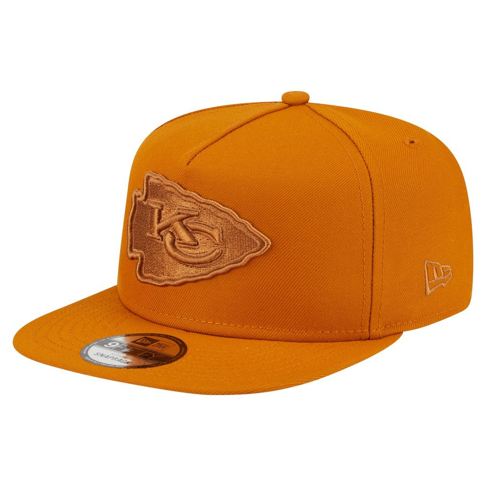 Kansas City Chiefs New Era Color Pack A-Frame 9FIFTY Snapback Hat - Brown Hats