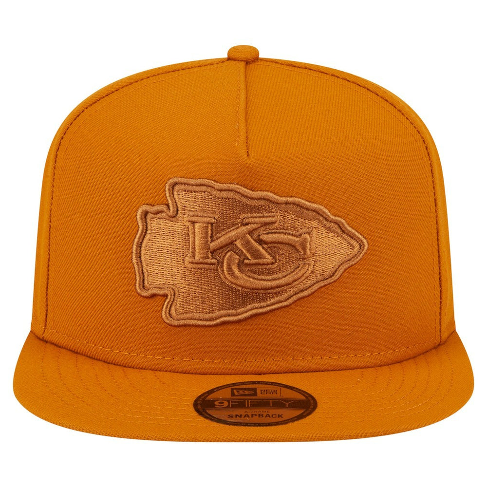 Kansas City Chiefs New Era Color Pack A-Frame 9FIFTY Snapback Hat - Brown Hats