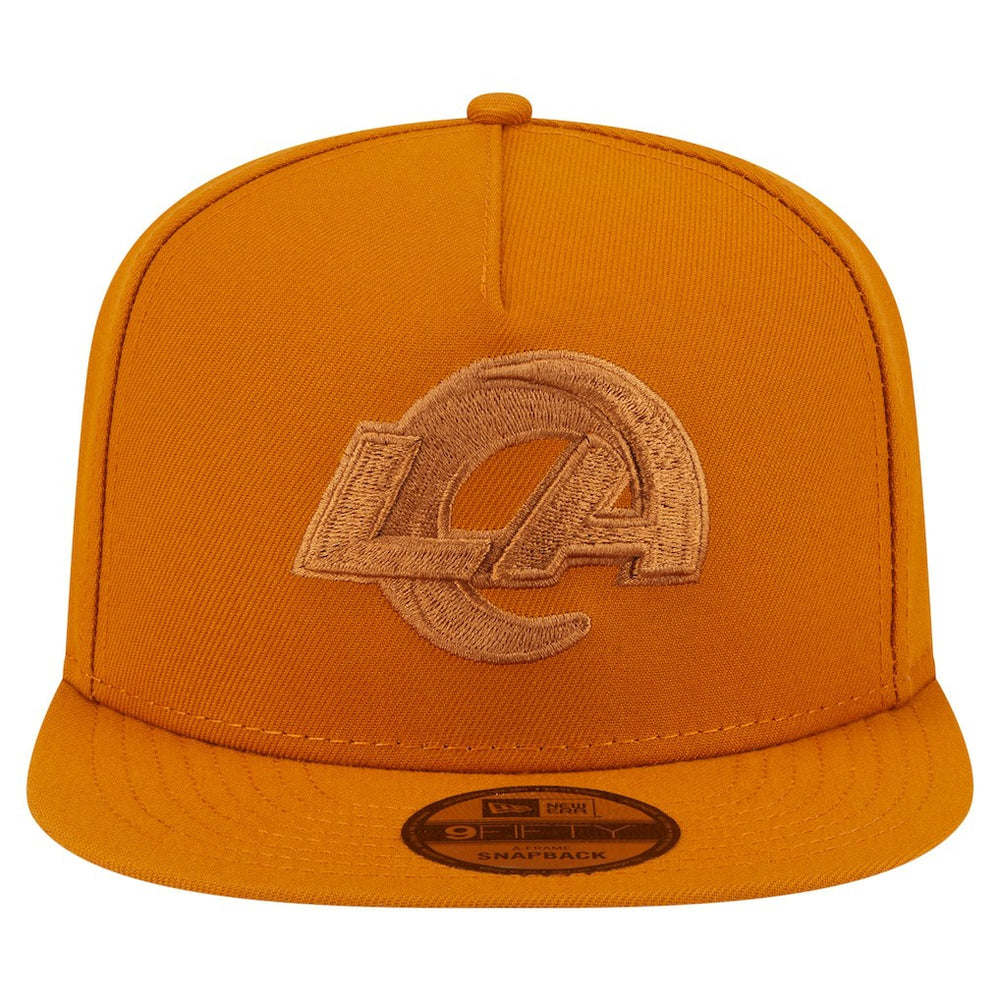 Los Angeles Rams New Era Color Pack A-Frame 9FIFTY Snapback Hat - Brown Hats
