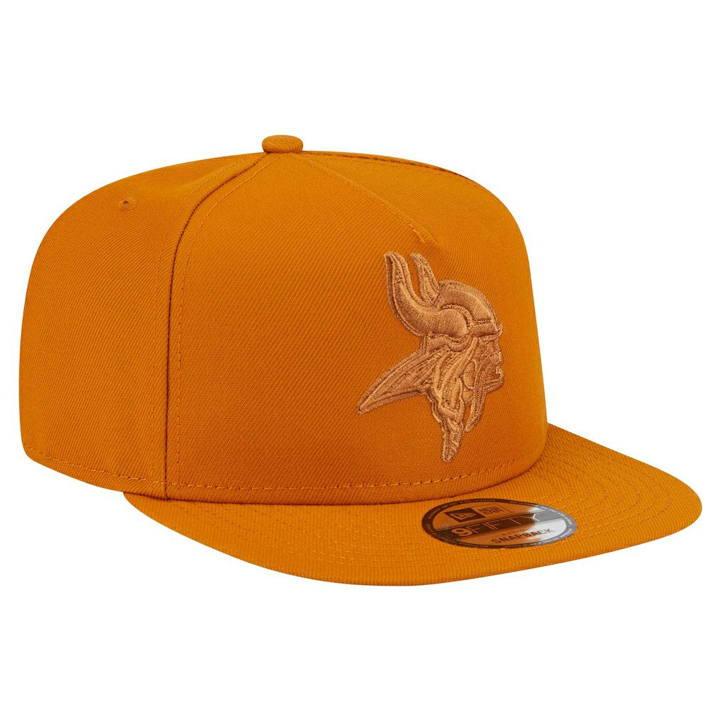 Minnesota Vikings New Era Color Pack A-Frame 9FIFTY Snapback Hat - Brown Hats