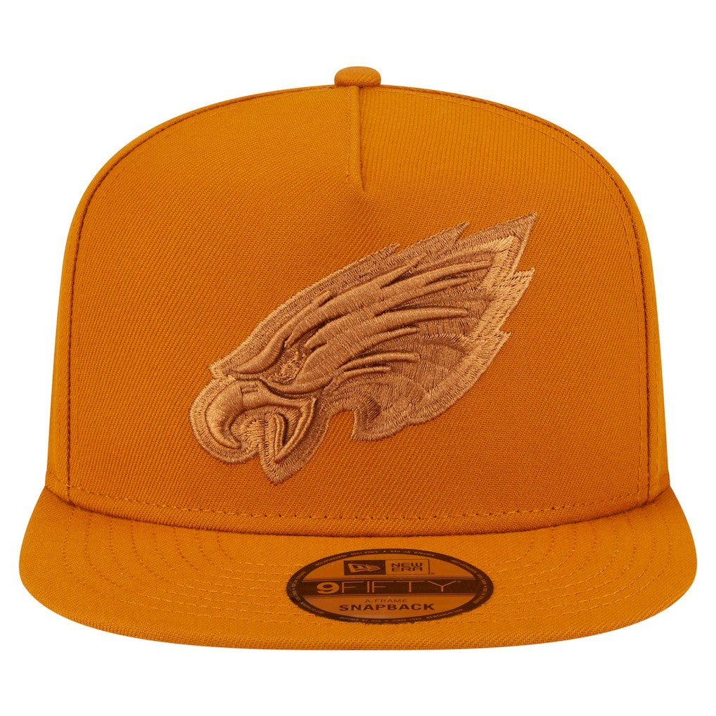Philadelphia Eagles New Era Color Pack A-Frame 9FIFTY Snapback Hat - Brown Hats