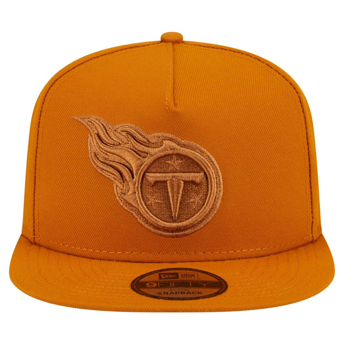 Tennessee Titans New Era Color Pack A-Frame 9FIFTY Snapback Hat - Brown Hats