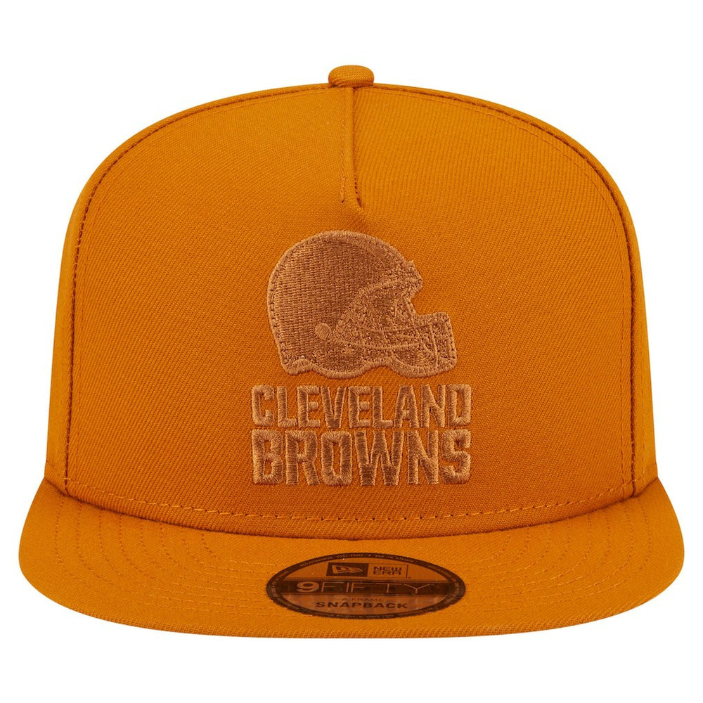 Cleveland Browns New Era Color Pack A-Frame 9FIFTY Snapback Hat - Brown Hats