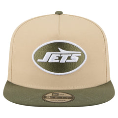 New York Jets New Era Color Pack A-Frame 9FIFTY Snapback Hat - Khaki/Olive Hats
