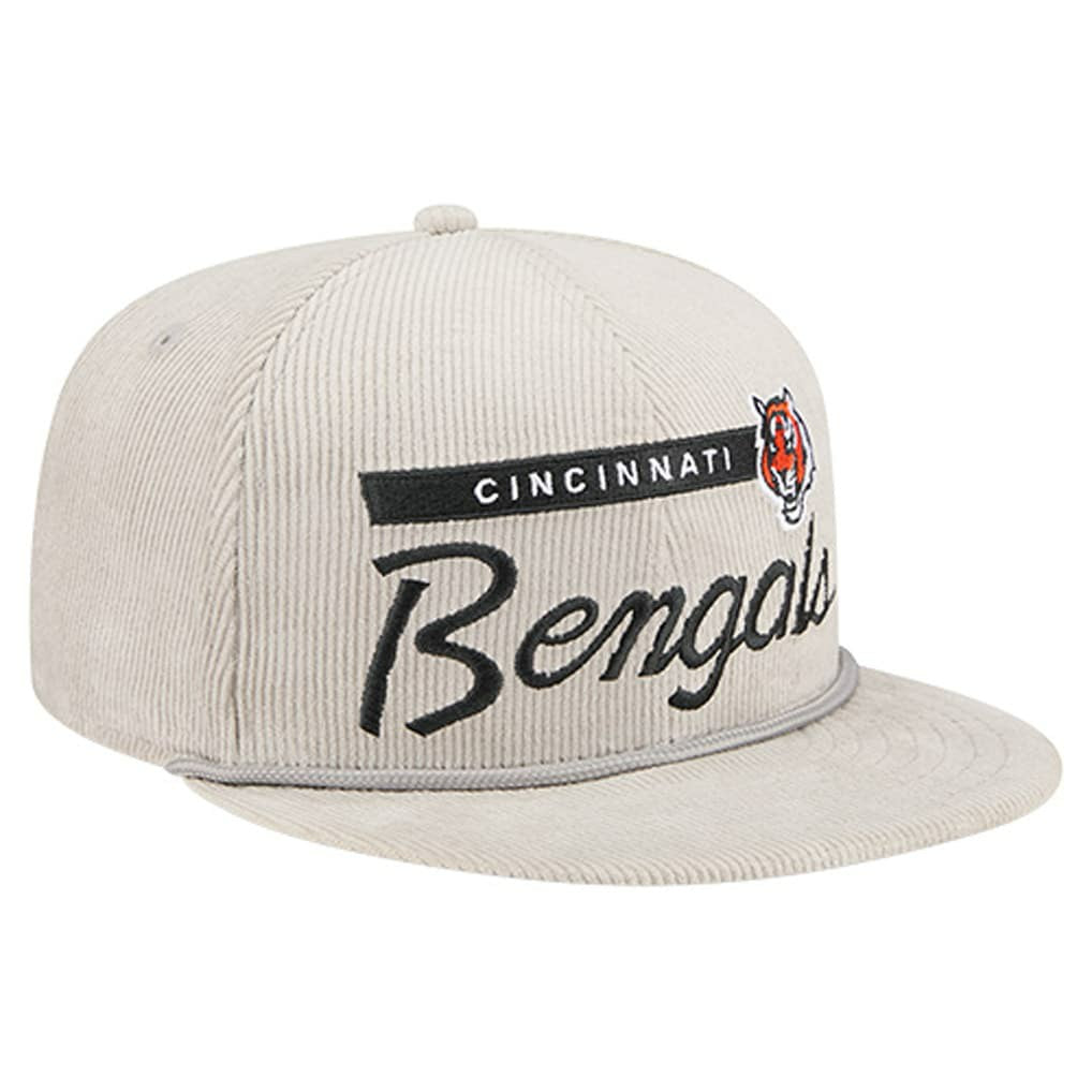 Cincinnati Bengals New Era Cord Rope Corduroy 9FIFTY Snapback Hat - Gray Hats