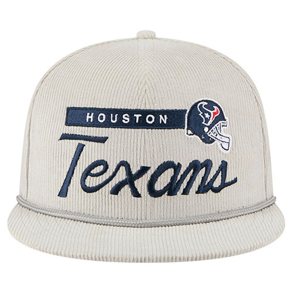 Houston Texans New Era Cord Rope Corduroy 9FIFTY Snapback Hat - Gray Hats