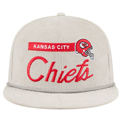 Kansas City Chiefs New Era Cord Rope Corduroy 9FIFTY Snapback Hat - Gray Hats