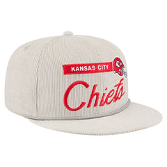 Kansas City Chiefs New Era Cord Rope Corduroy 9FIFTY Snapback Hat - Gray Hats