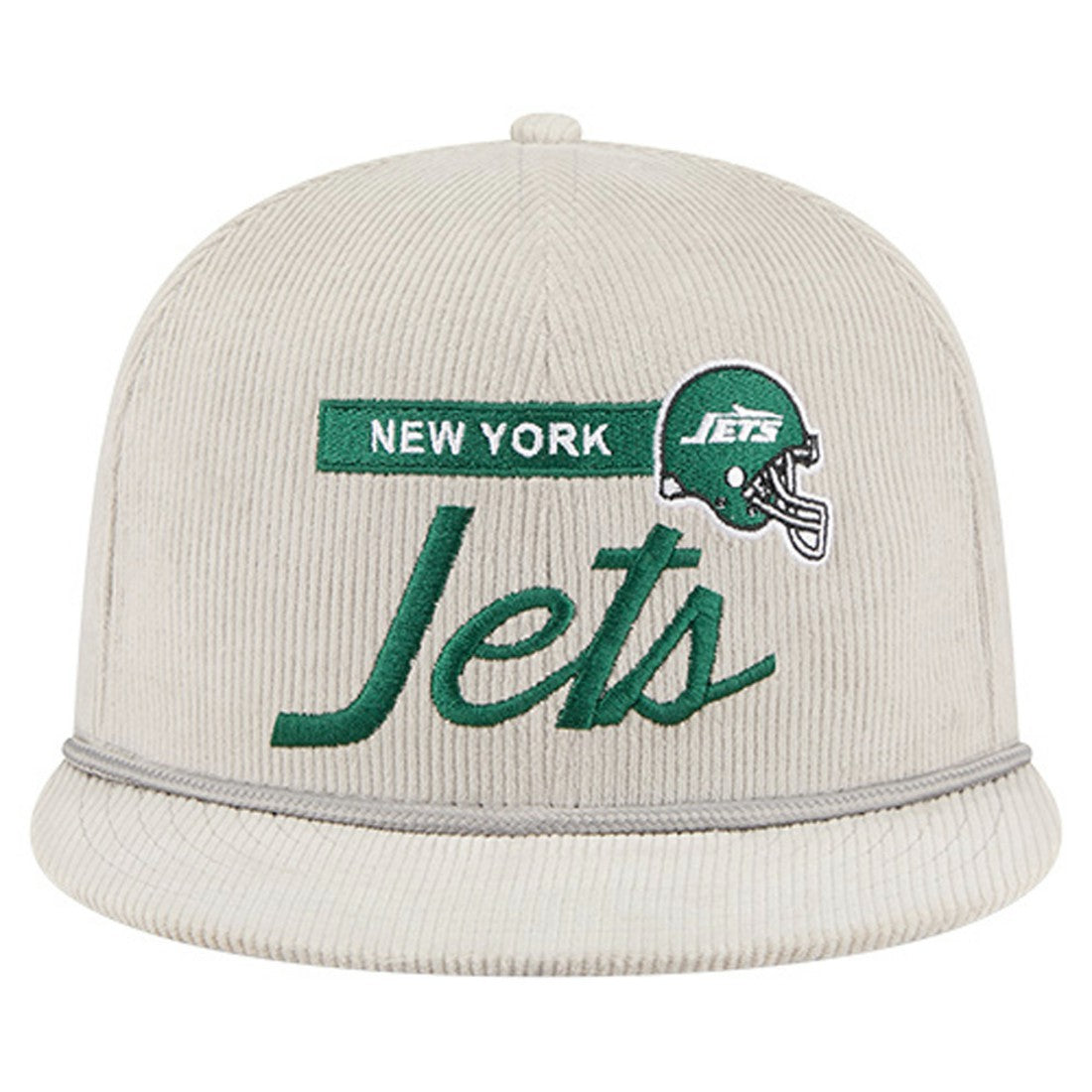 New York Jets New Era Cord Rope Corduroy 9FIFTY Snapback Hat - Gray Hats