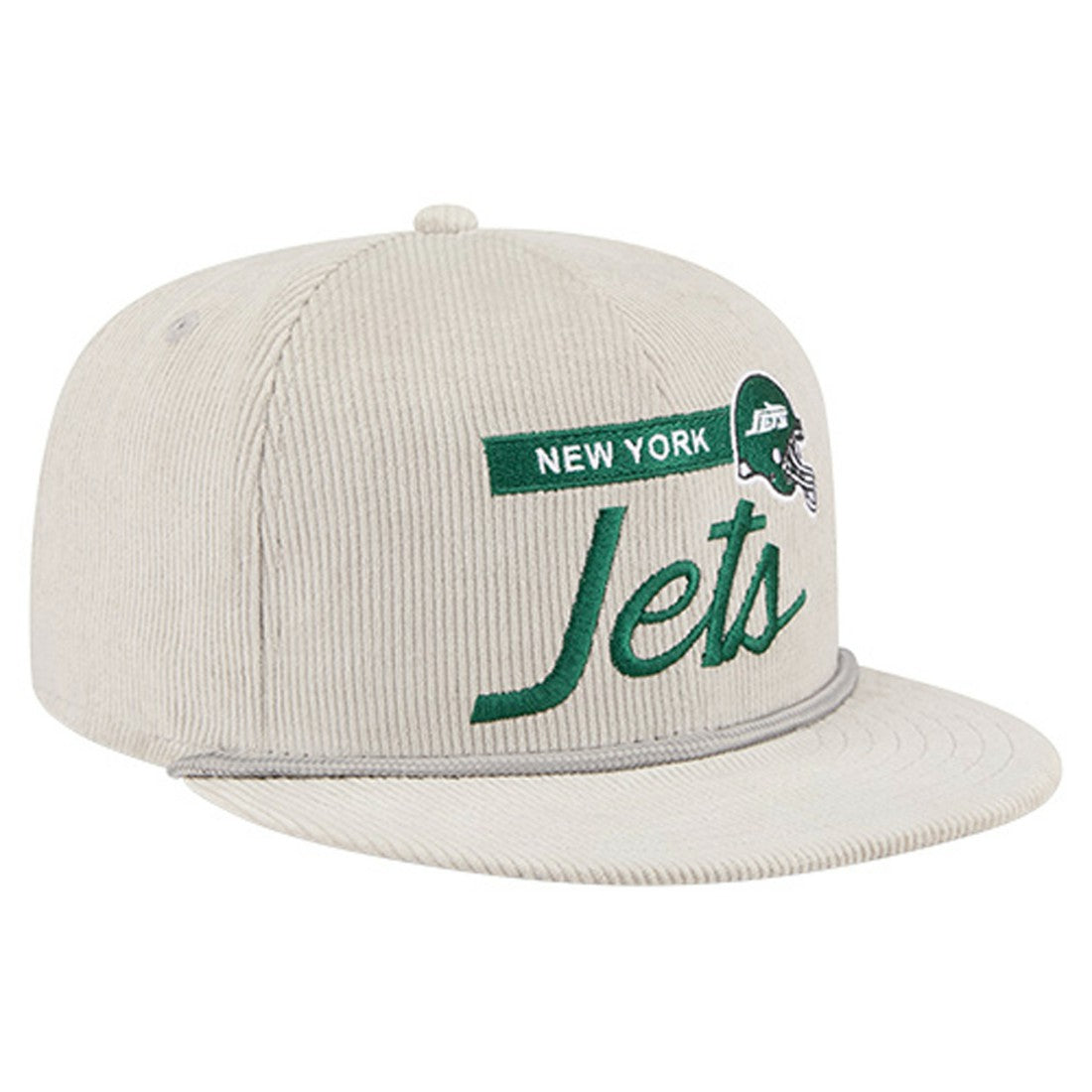 New York Jets New Era Cord Rope Corduroy 9FIFTY Snapback Hat - Gray Hats