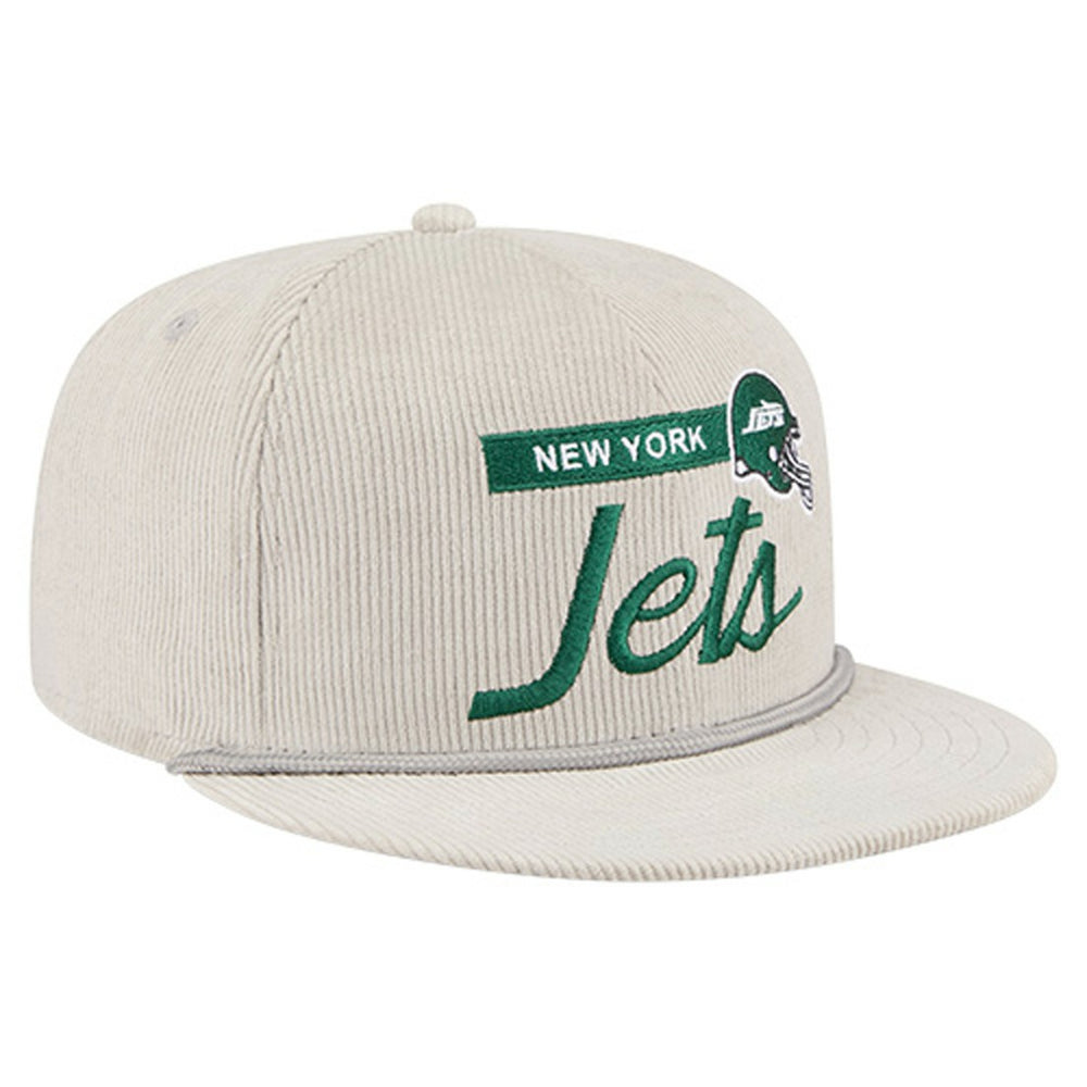 New York Jets New Era Cord Rope Corduroy 9FIFTY Snapback Hat - Gray Hats