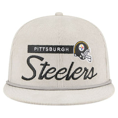 Pittsburgh Steelers New Era Cord Rope Corduroy 9FIFTY Snapback Hat - Gray Hats
