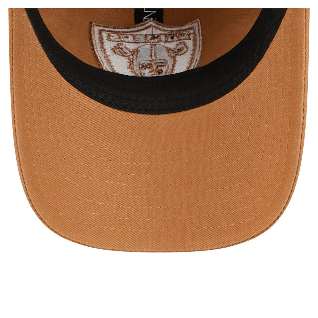 Las Vegas Raiders New Era Stamp 9TWENTY Adjustable Hat - Brown Hats