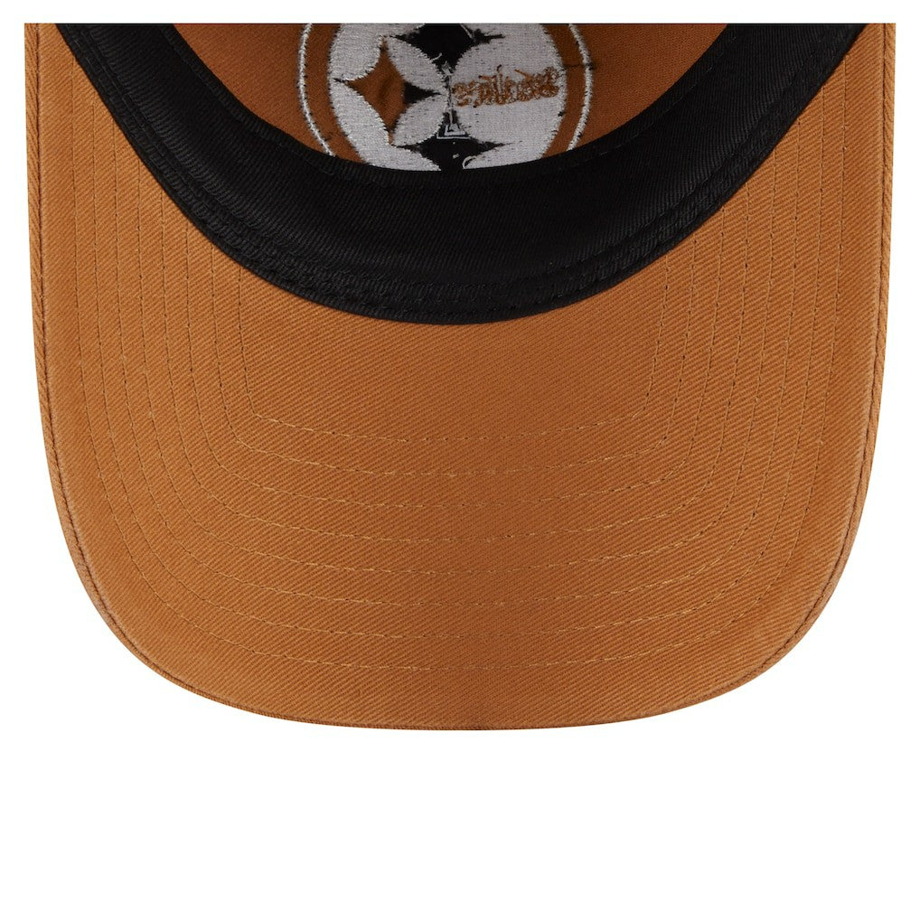 Pittsburgh Steelers New Era Stamp 9TWENTY Adjustable Hat - Brown Hats
