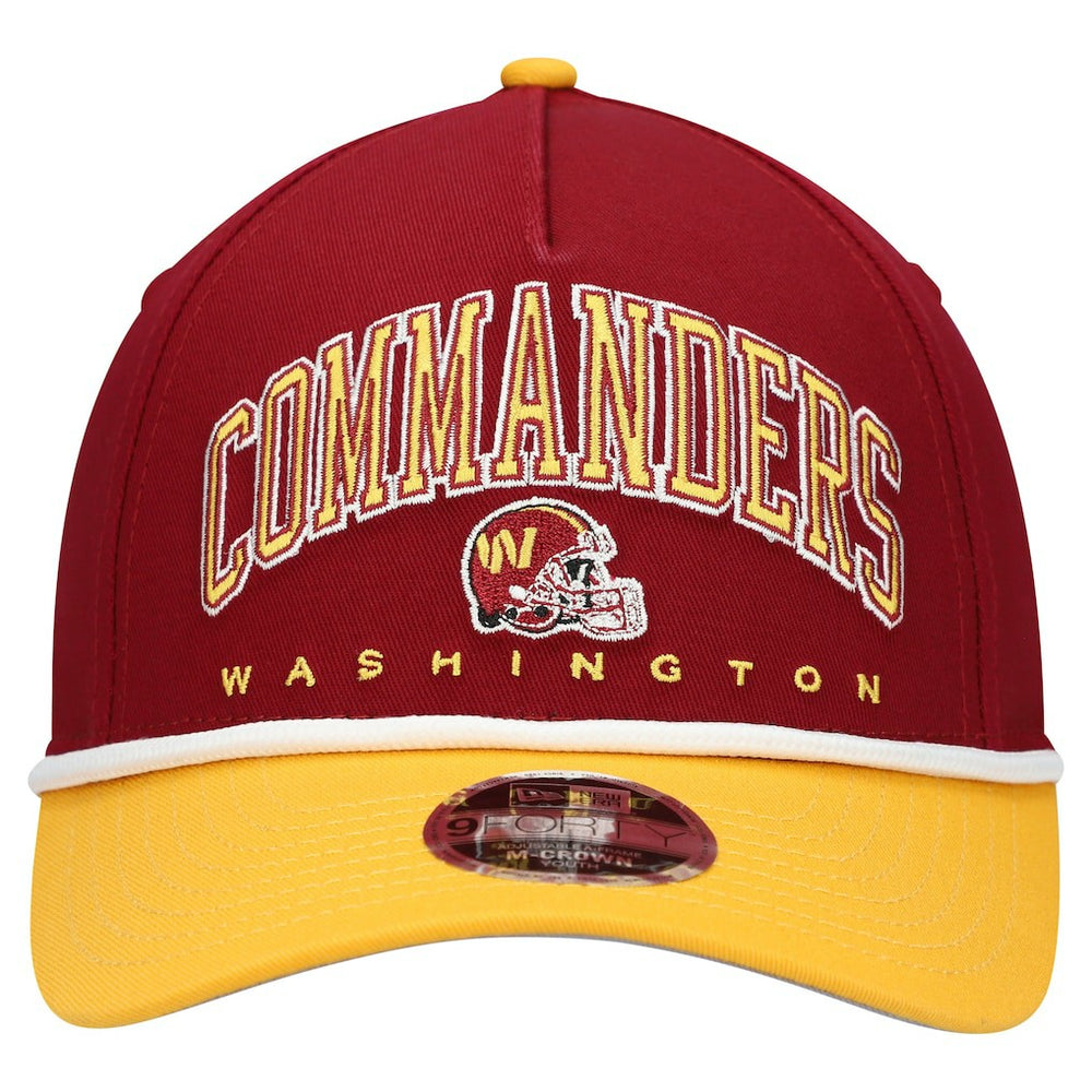 Washington Commanders New Era Youth Arch COOLERA 9FORTY A-Frame Adjustable Hat - Burgundy/Gold Hats