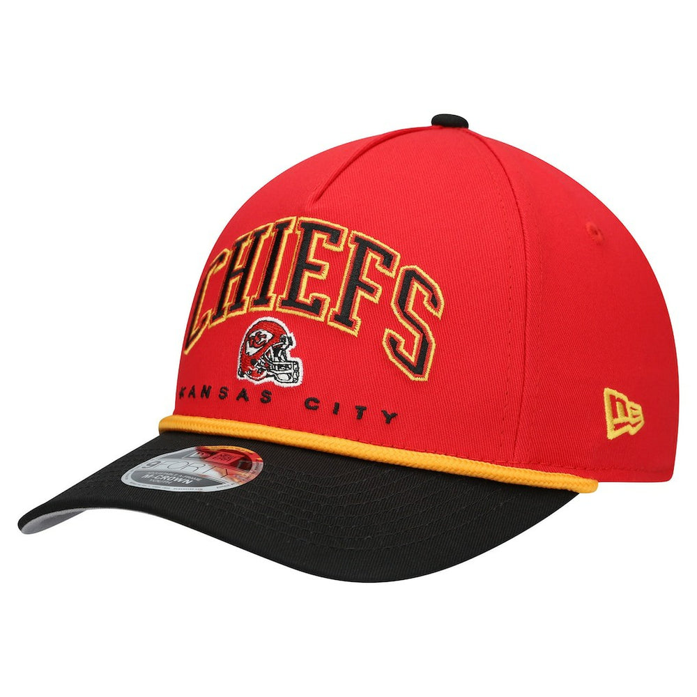 Kansas City Chiefs New Era Youth Arch COOLERA 9FORTY A-Frame Adjustable Hat - Red/Black Hats