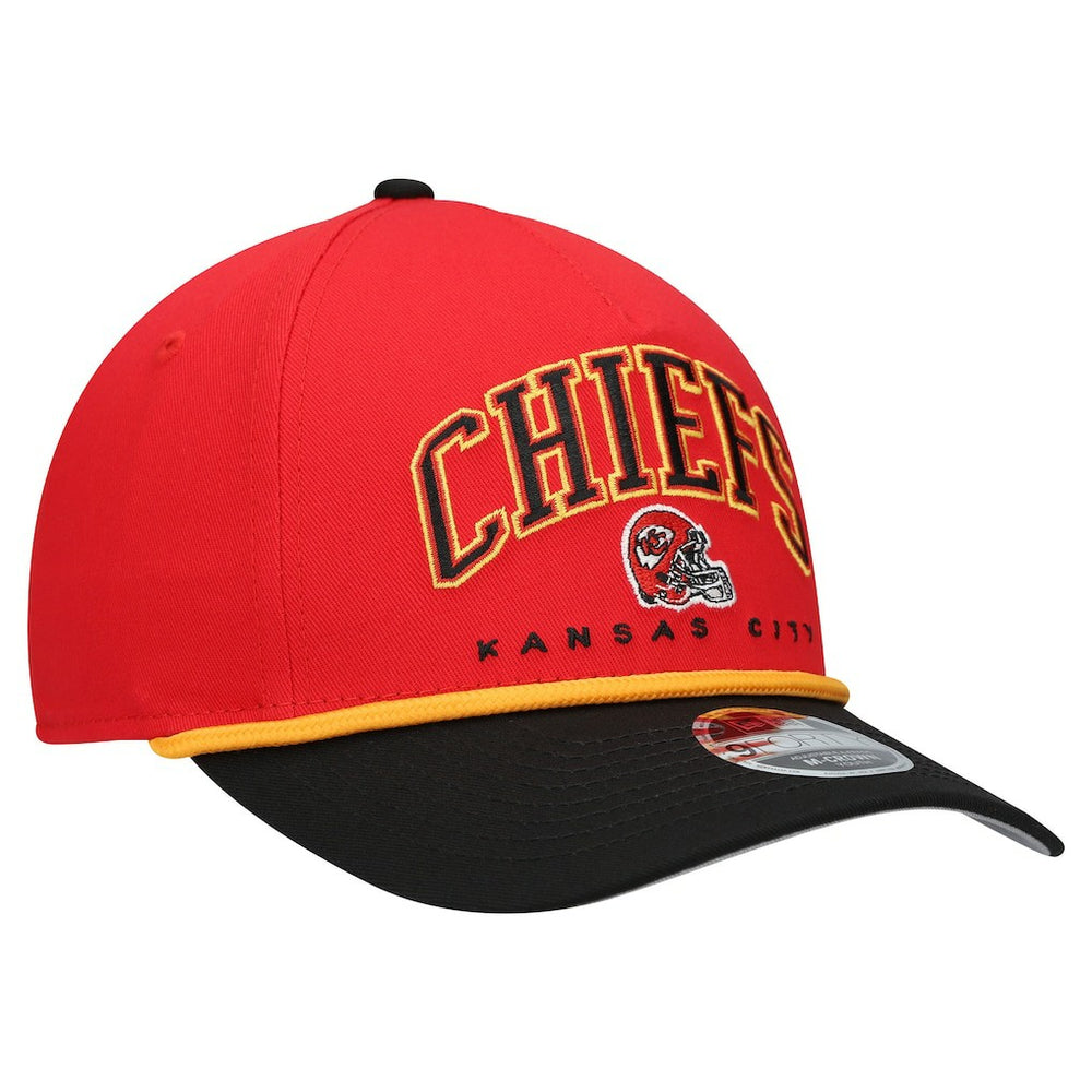 Kansas City Chiefs New Era Youth Arch COOLERA 9FORTY A-Frame Adjustable Hat - Red/Black Hats