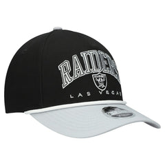 Las Vegas Raiders New Era Youth Arch COOLERA 9FORTY A-Frame Adjustable Hat - Black/Silver Hats