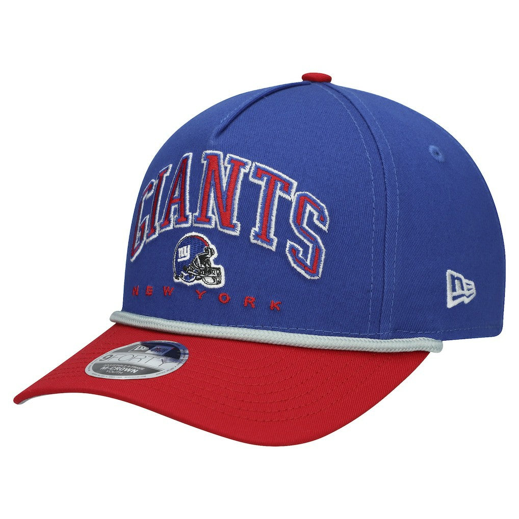 New York Giants New Era Youth Arch COOLERA 9FORTY A-Frame Adjustable Hat - Royal/Red Hats