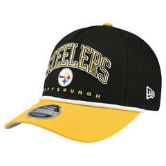 Pittsburgh Steelers New Era Youth Arch COOLERA 9FORTY A-Frame Adjustable Hat - Black/Gold Hats
