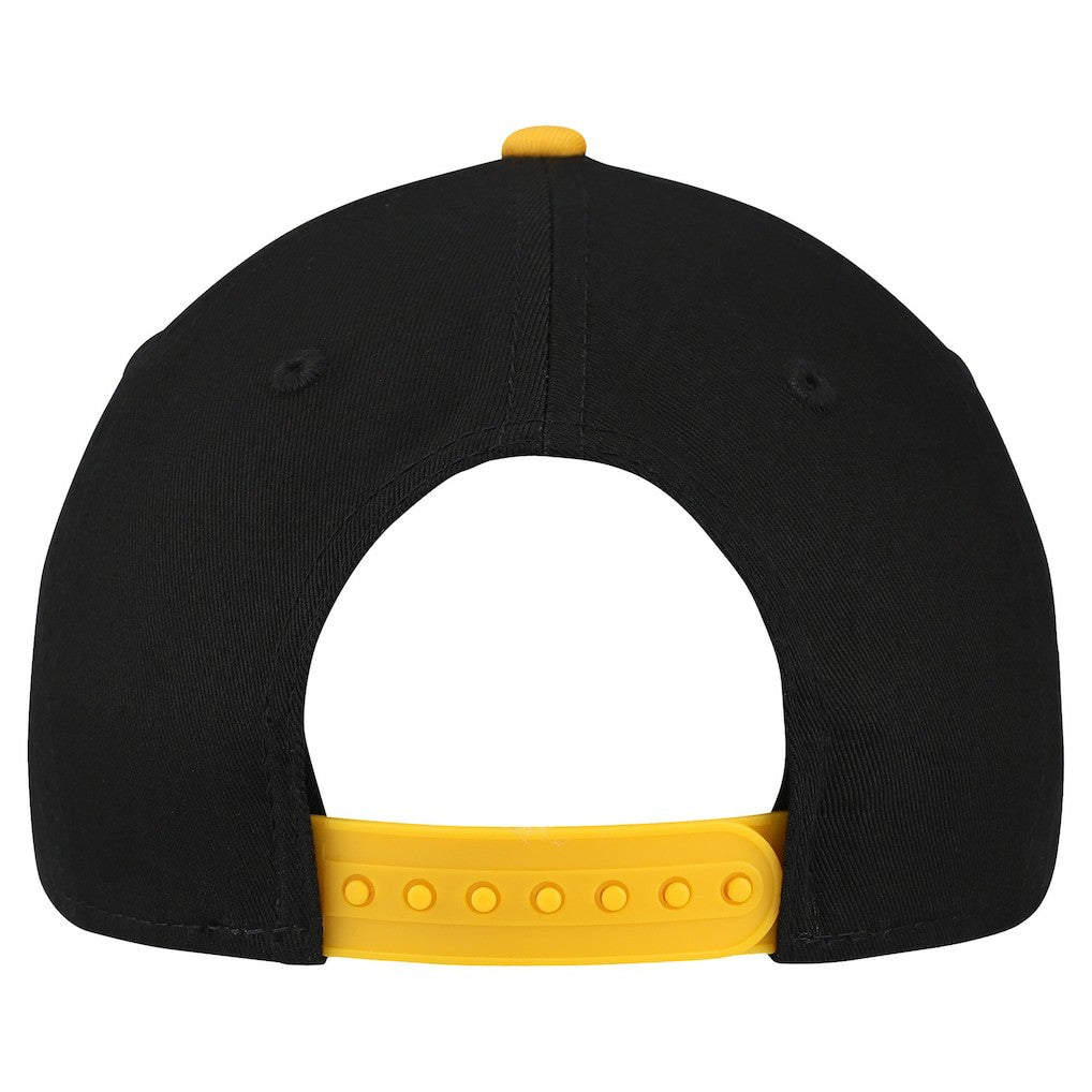 Pittsburgh Steelers New Era Youth Arch COOLERA 9FORTY A-Frame Adjustable Hat - Black/Gold Hats