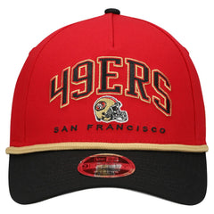 San Francisco 49ers New Era Youth Arch COOLERA 9FORTY A-Frame Adjustable Hat - Scarlet/Black Hats