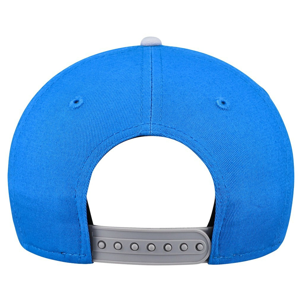 Detroit Lions New Era Youth Arch COOLERA 9FORTY A-Frame Adjustable Hat - Blue/Gray Hats