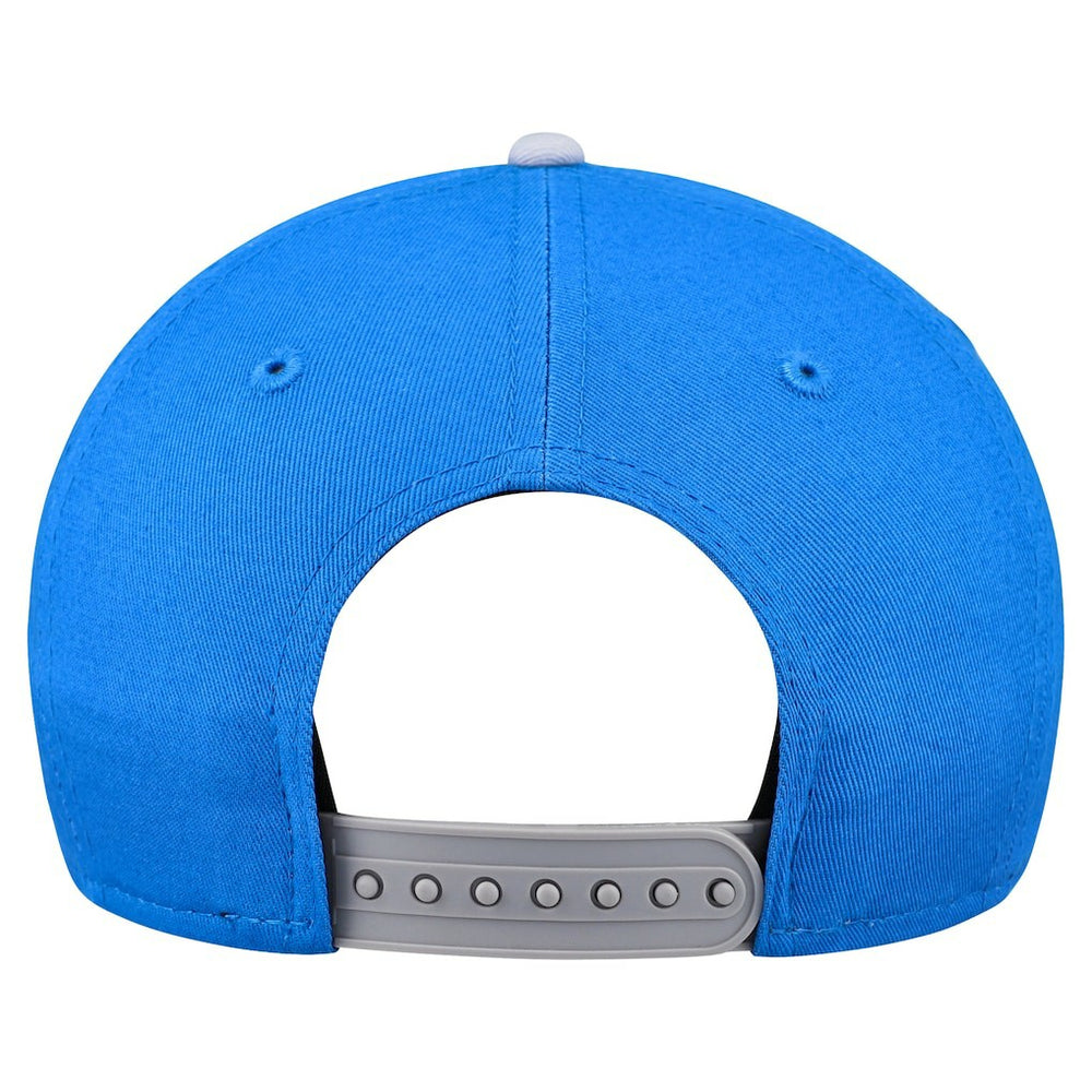 Detroit Lions New Era Youth Arch COOLERA 9FORTY A-Frame Adjustable Hat - Blue/Gray Hats
