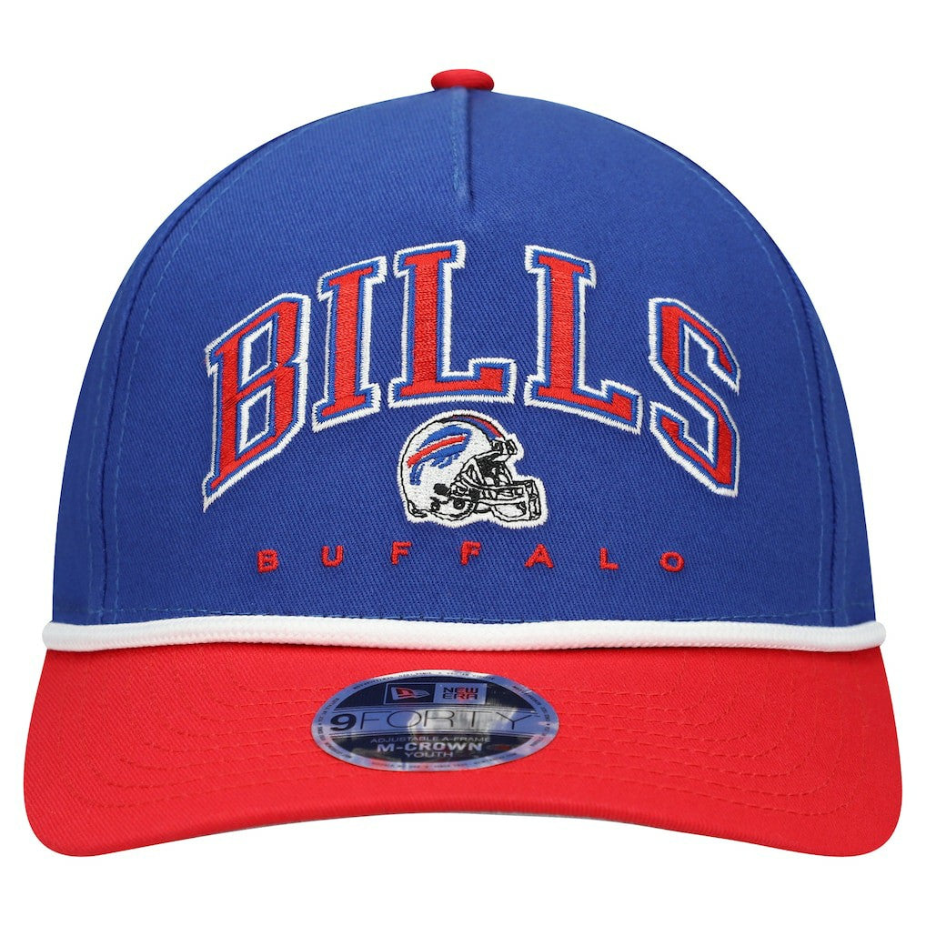 Buffalo Bills New Era Youth Arch COOLERA 9FORTY A-Frame Adjustable Hat - Royal/Red Hats