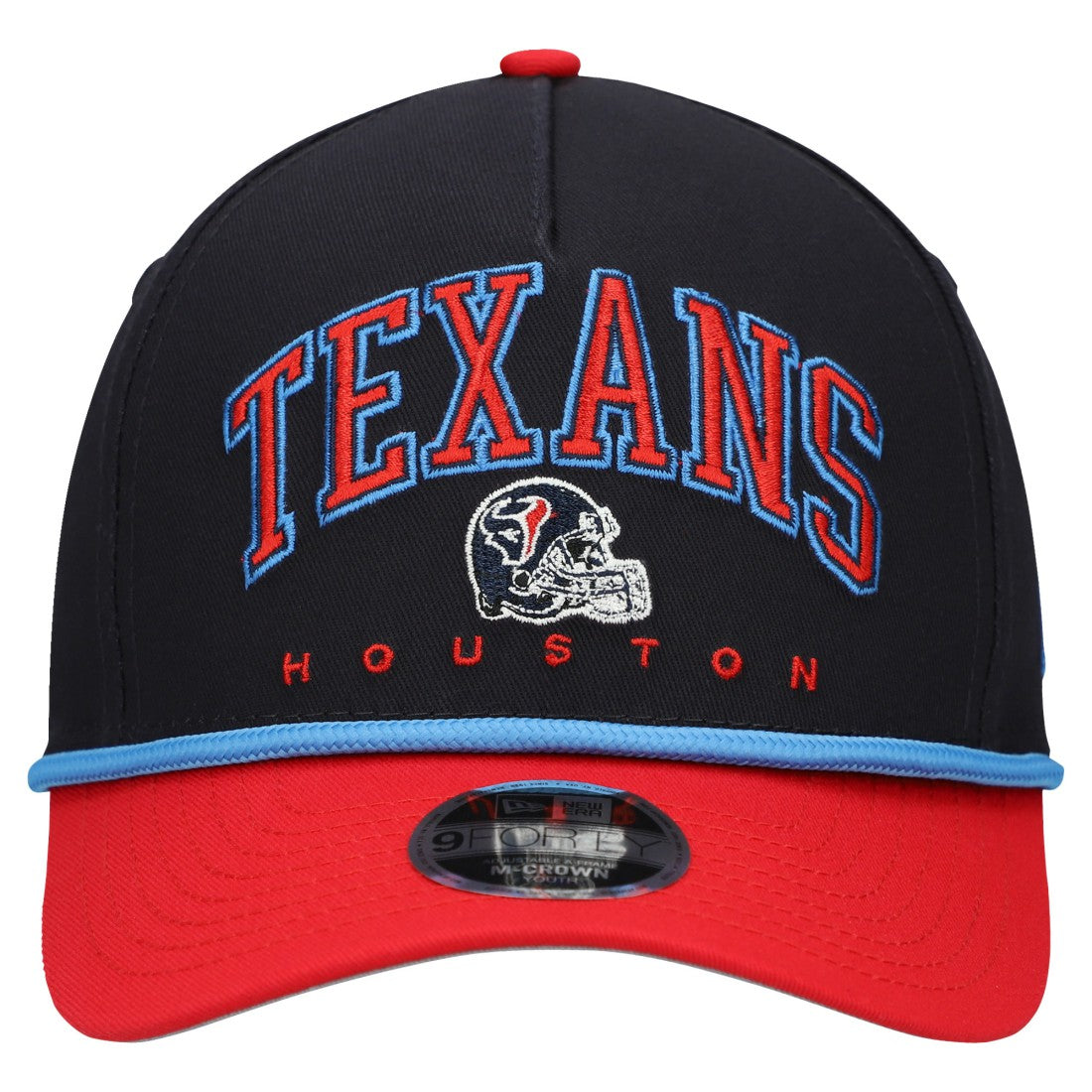 Houston Texans New Era Youth Arch COOLERA 9FORTY A-Frame Adjustable Hat - Navy/Red Hats