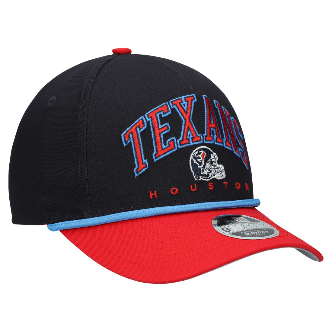 Houston Texans New Era Youth Arch COOLERA 9FORTY A-Frame Adjustable Hat - Navy/Red Hats