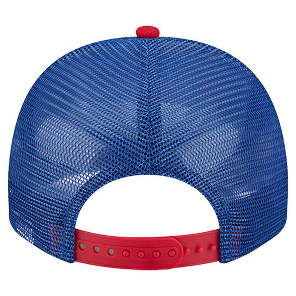 New York Giants New Era Youth Banner 9FIFTY A-Frame Adjustable Trucker Hat - Cream/Royal Hats