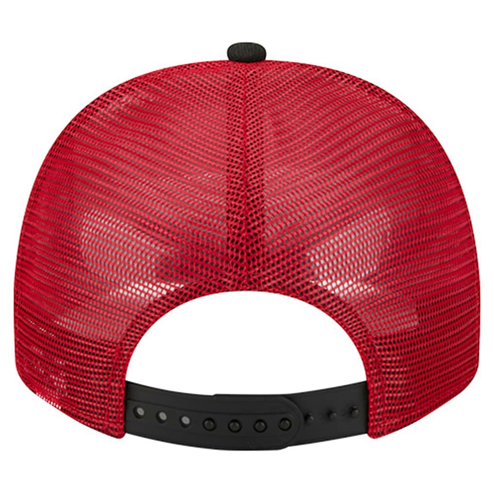 San Francisco 49ers New Era Youth Banner 9FIFTY A-Frame Adjustable Trucker Hat - Cream/Scarlet Hats